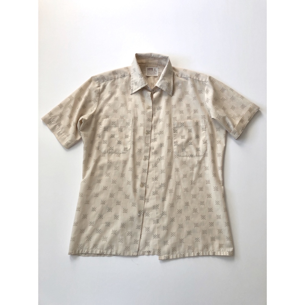 WARD • vintage short sleeve button down S
